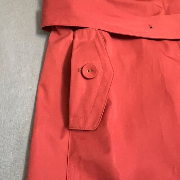 NWOT Talbots Women's Trench Coat Button Dark Pink Belted Size 10 - Picture 5 of 15